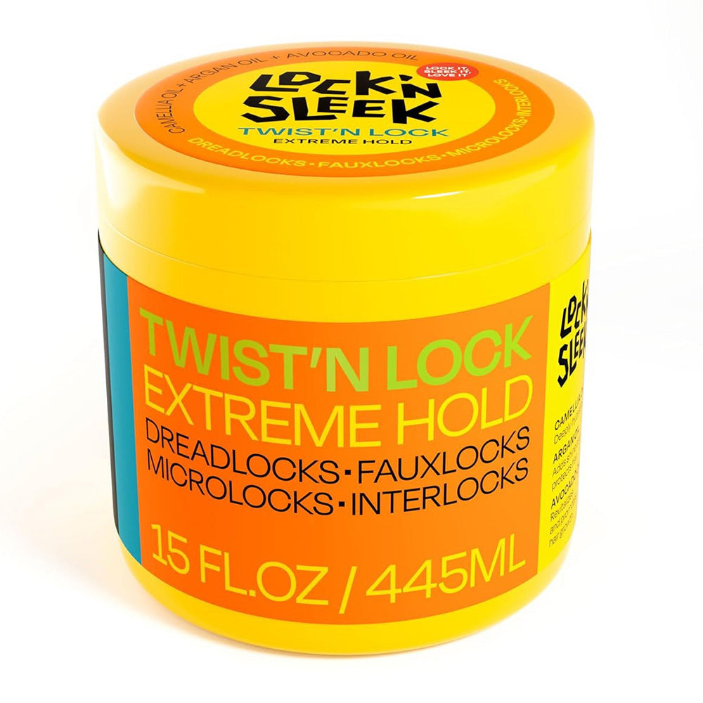 Lock N Sleek Twist N Lock Hair Cream Defines Holds and Reduces Frizz 15Oz (445ml)